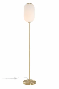 Golvlampor|Jotex SAINT Golvlampa Mässing/vit