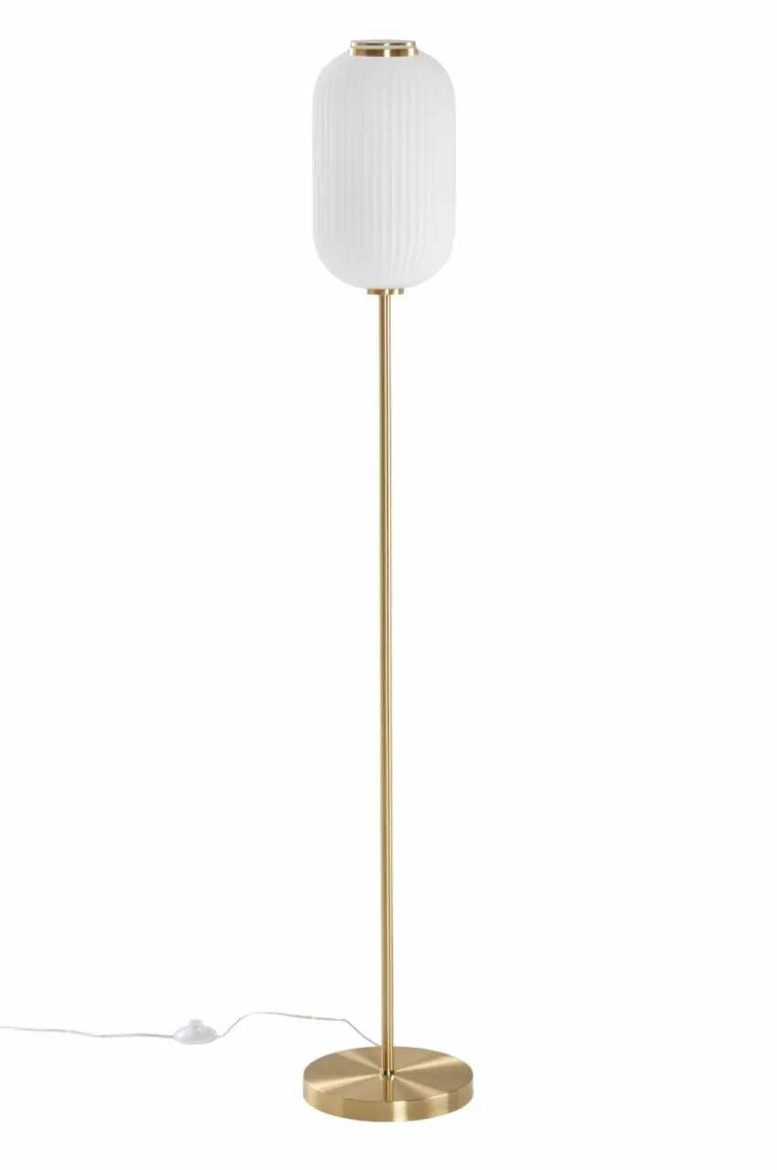 Golvlampor|Jotex SAINT Golvlampa Mässing/vit