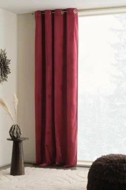 Julgardiner|Öljettgardiner|Jotex SAVANNAH öljettgardin - 1 Längd Röd