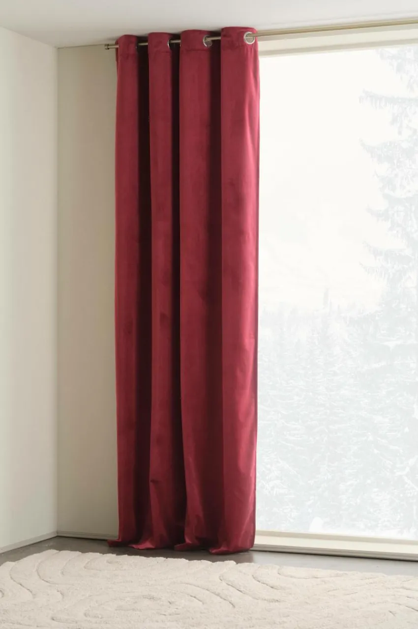 Julgardiner|Öljettgardiner|Jotex SAVANNAH öljettgardin - 1 Längd Röd