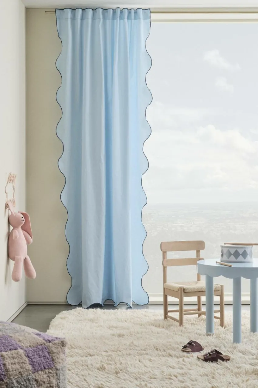 Barngardiner|Jotex SCALINA Multifunktionsgardin 1 Längd Extra Bred Ljusblå