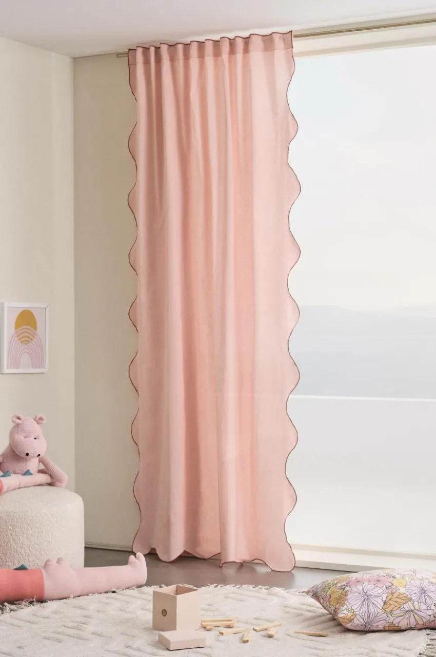 Barngardiner|Jotex SCALINA Multifunktionsgardin 1 Längd Extra Bred Ljusrosa