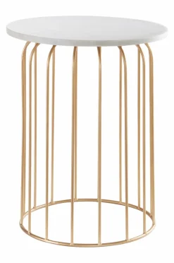 Bord|Jotex SEABROOK Sidobord ø 40 Cm Vit