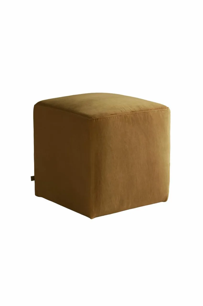 Sittpuffar|Jotex SEATTLE Sittpuff 40x40 Cm Guldbrun