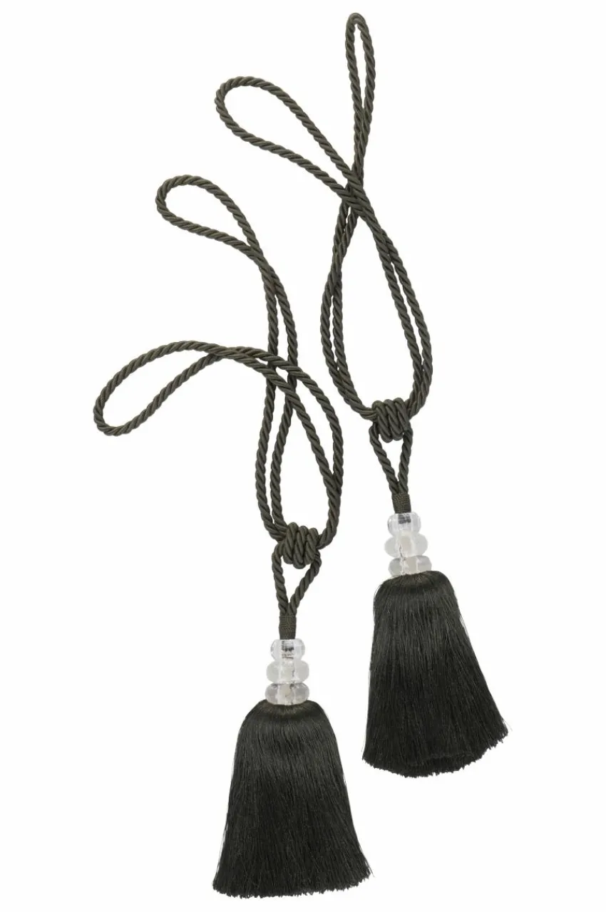 Gardinomtag|Jotex SENNA Tofsomtag 2-pack Mörkgrön