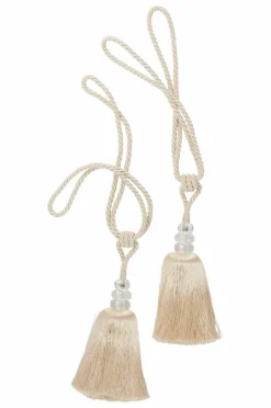 Gardinomtag|Jotex SENNA Tofsomtag 2-pack Ljusbeige
