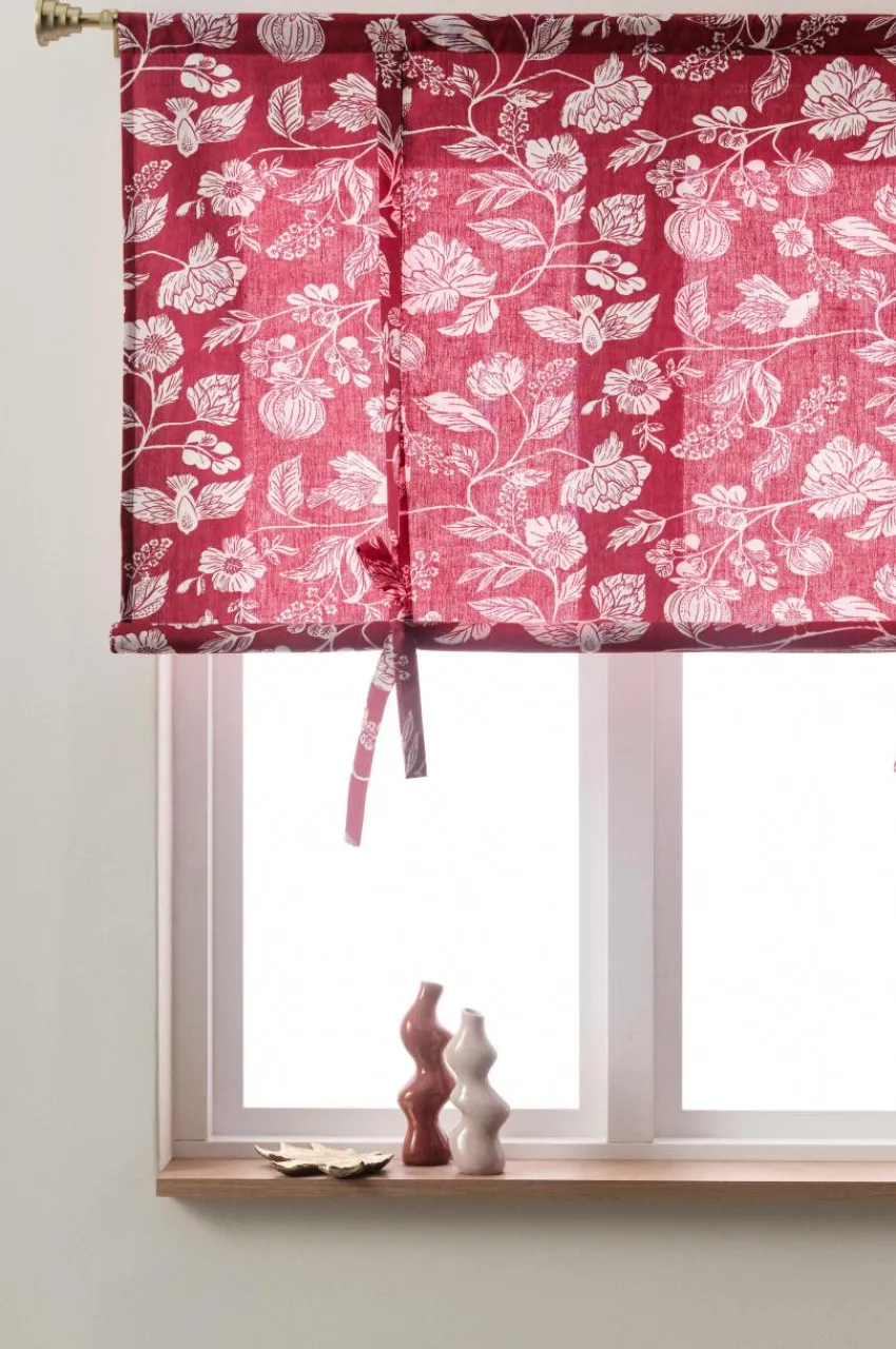 Julgardiner|Hissgardiner|Jotex SERAFINA Roll Up-gardin Röd