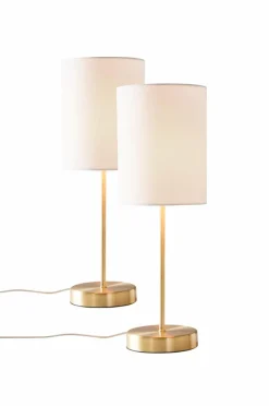 Bordslampor|Jotex SETH Bordslampa 2-pack Vit/mässing