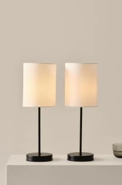 Bordslampor|Jotex SETH Bordslampa 2-pack Svart/vit