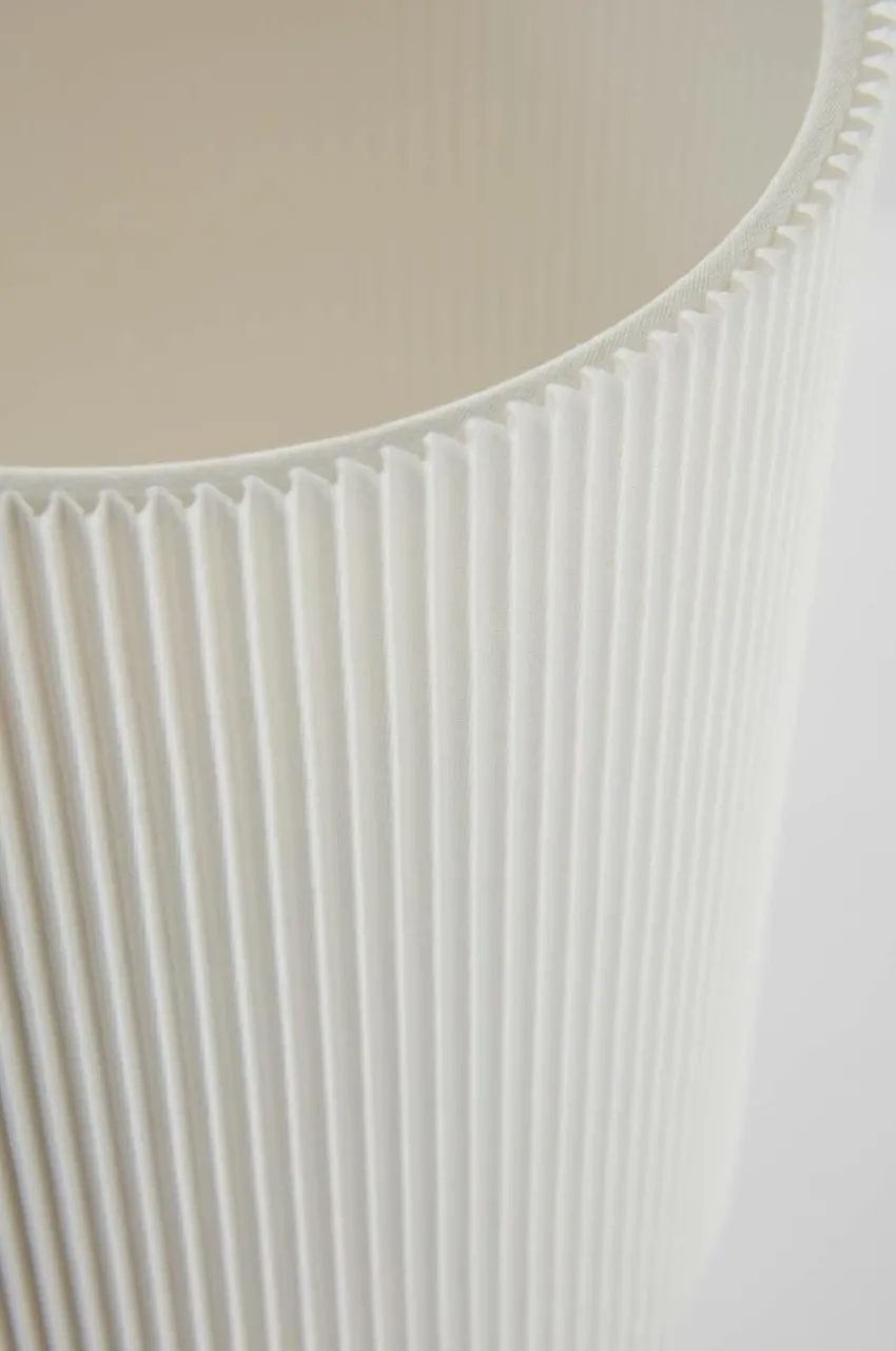 Bordslampor|Jotex SETH PLISSÉ Bordslampa 2-pack Krom/vit
