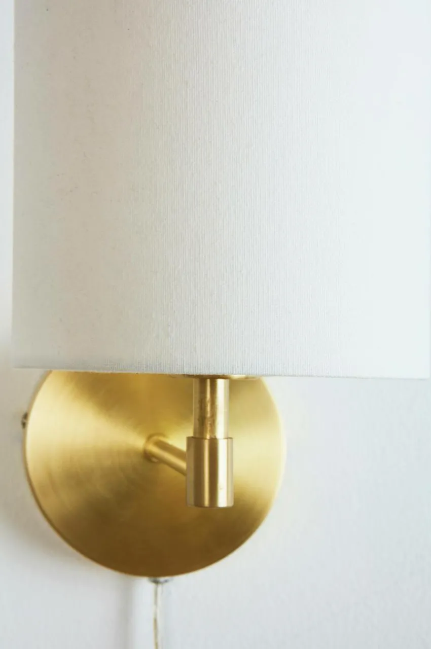 Vägglampor|Jotex SETH Vägglampa 2-pack Vit/mässing