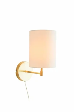 Vägglampor|Jotex SETH Vägglampa 2-pack Vit/mässing