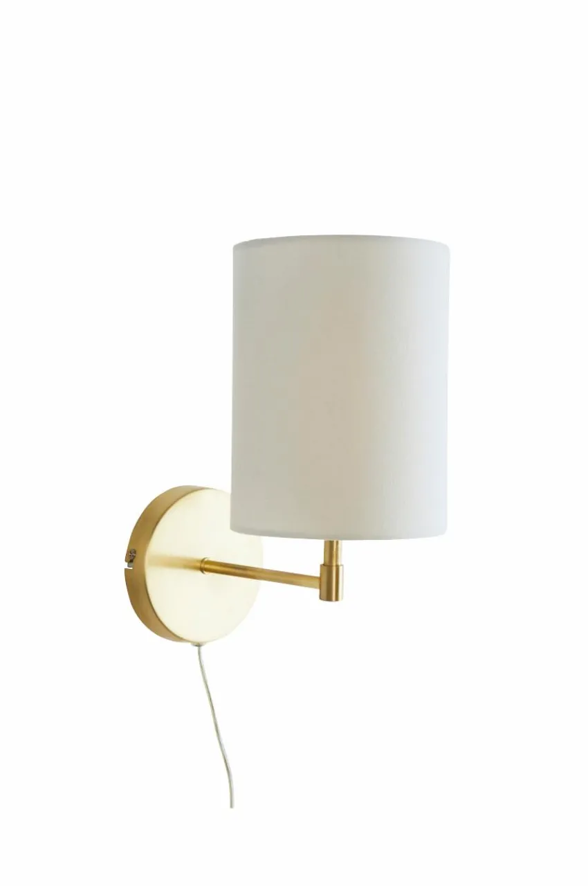 Vägglampor|Jotex SETH Vägglampa 2-pack Vit/mässing
