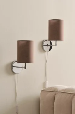 Vägglampor|Jotex SETH Vägglampa 2-pack Krom/brun