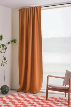 Mörkläggningsgardiner|Jotex SHADOW Mörkläggningsgardin 1 Längd Bränd orange