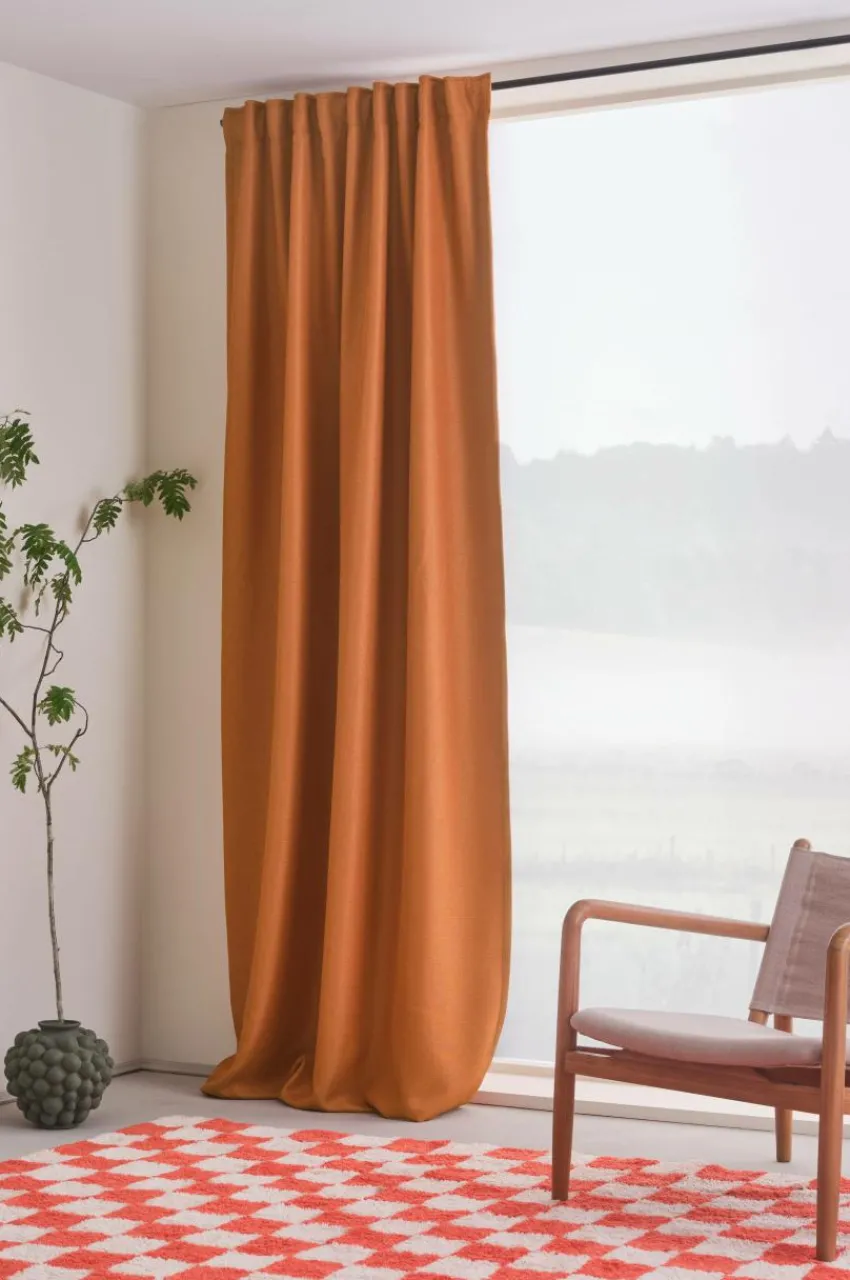 Mörkläggningsgardiner|Jotex SHADOW Mörkläggningsgardin 1 Längd Bränd orange