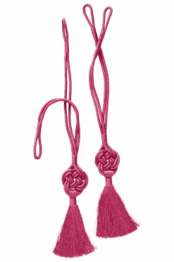 Gardinomtag|Jotex SIBEL Tofsomtag 2-pack Mörkcerise