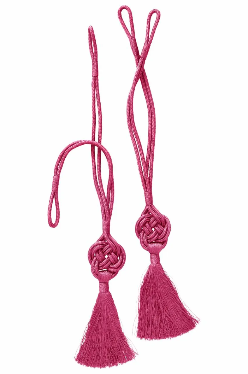 Gardinomtag|Jotex SIBEL Tofsomtag 2-pack Mörkcerise