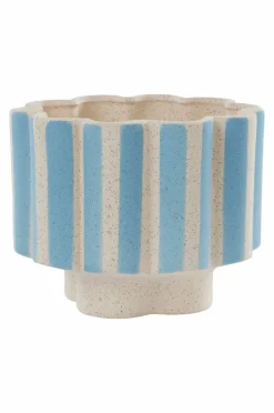 Krukor|Jotex SIGFRID STRIPE Kruka Blå/naturvit