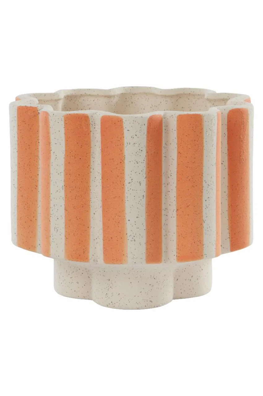 Krukor|Jotex SIGFRID STRIPE Kruka Aprikos/naturvit