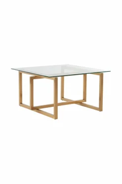 Bord|Jotex SIGNATO Soffbord 80x80 Cm Mässing/glas