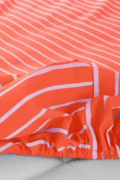 Barnsängkläder|Jotex SIMA MINI Dra-på-lakan Spjälsäng Ekologisk Tomatröd/rosa