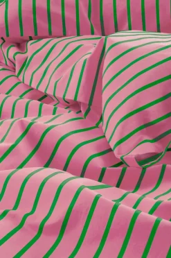 Barnsängkläder|Jotex SIMA MINI Påslakanset Spjälsäng Ekologisk Rosa/grön