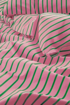 Påslakanset|Jotex SIMA Påslakanset Dubbelsäng Ekologisk Rosa/grön
