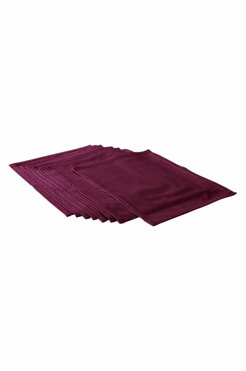 Juldukning|Bordstabletter|Jotex SIMONE Bordstablett 8-pack Plommonröd