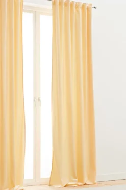 Sammetsgardiner|Multifunktionsgardiner|Jotex SIMONE Multifunktionsgardin 2-pack Ljusgul