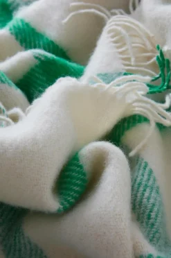 Plädar & Filtar|Jotex SIRI Ullpläd Naturvit/grön