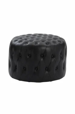 Sittpuffar|Jotex SKENE Sittpuff ø 60 Cm Svart konstskinn