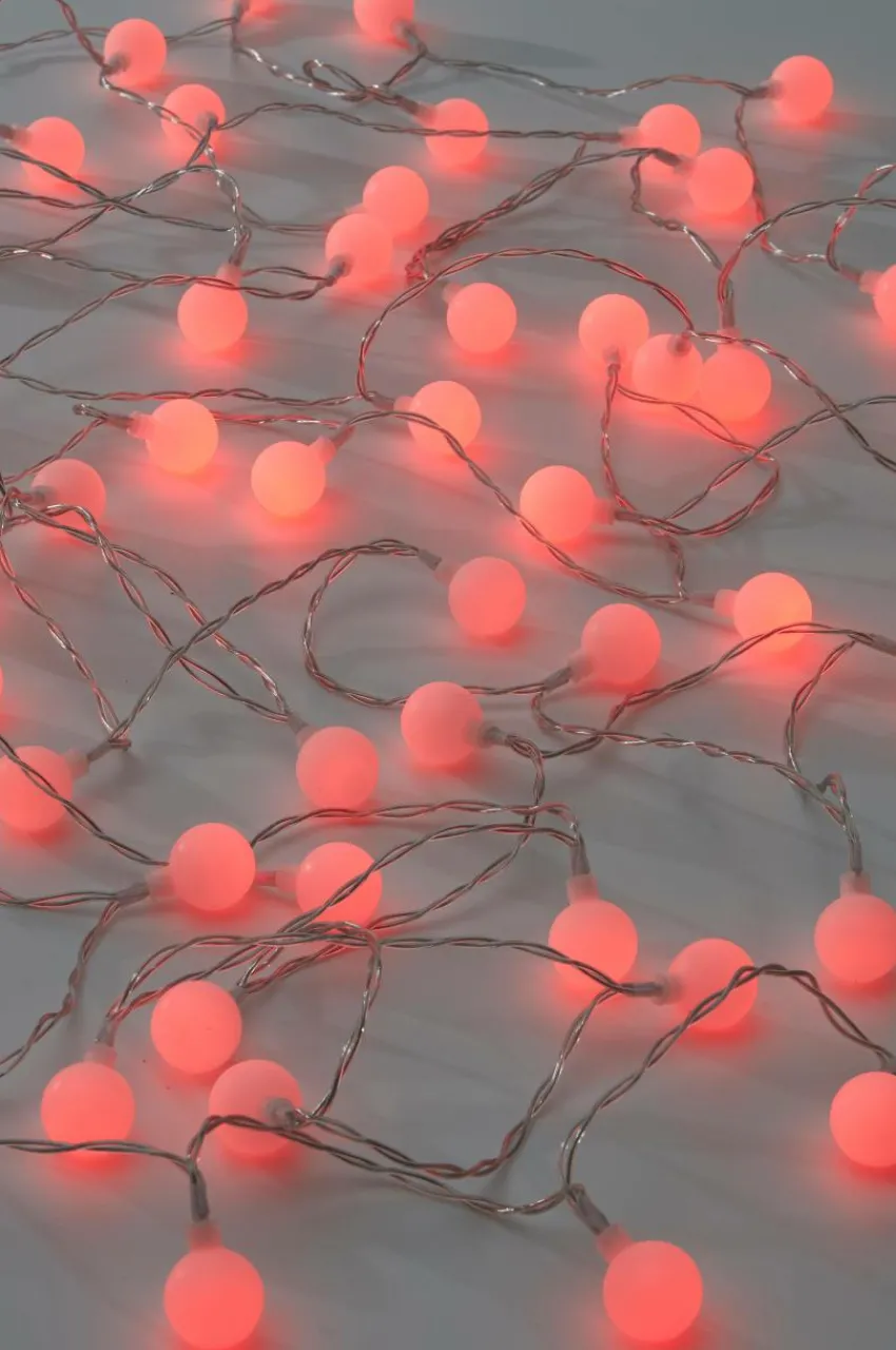 Utebelysning|Utebelysning|Jotex SLINGAN LED-ljusslinga Röd