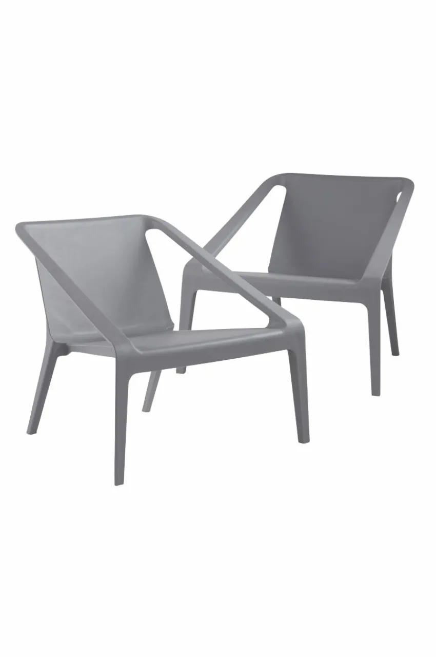 Utestolar & Utepallar|Utemöbler|Jotex SLÖINGE Loungestol 2-pack Grå