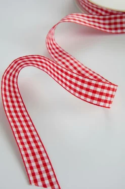 Presentpapper & Snöre|Jotex SMALL CHECK Band Röd