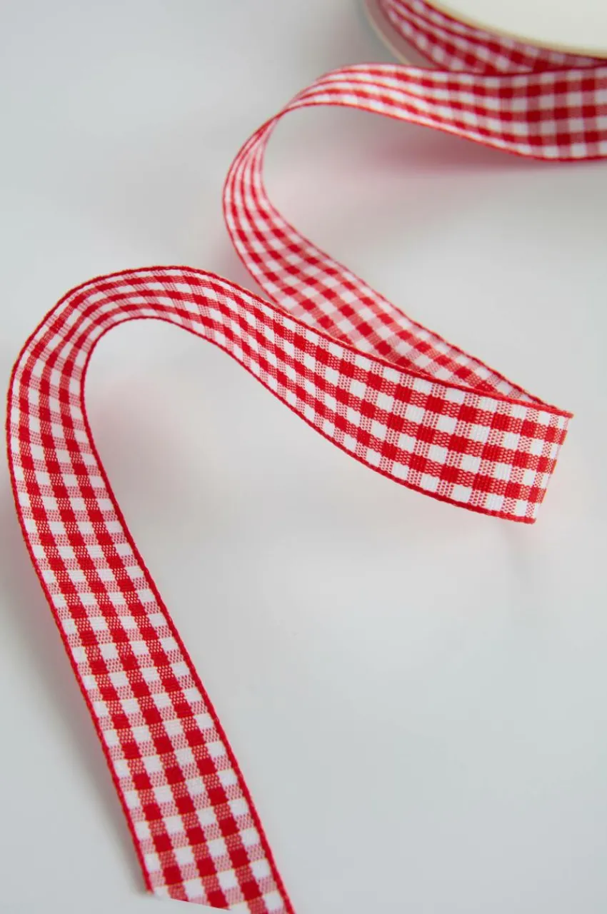 Presentpapper & Snöre|Jotex SMALL CHECK Band Röd