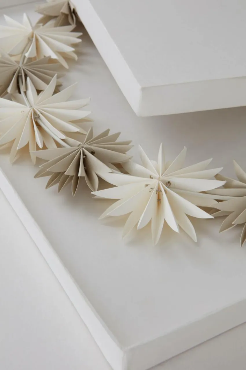 Juldekoration|Jotex SNOWSTARS Krans Naturvit/beige