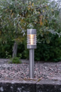 Utebelysning|Utebelysning|Jotex Solcells Pollare Terni Silver