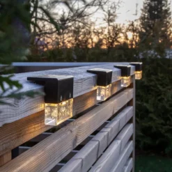 Utebelysning|Utebelysning|Jotex Solcellsbelysning, Vägg Bubbly Fence 4-p Svart