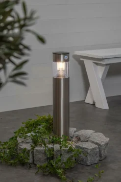 Utebelysning|Utebelysning|Jotex Solcells-Pollare Marbella. Silver