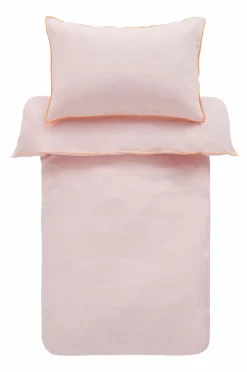 Barnsängkläder|Jotex STICH MINI Påslakanset Spjälsäng Bubbelgumsrosa