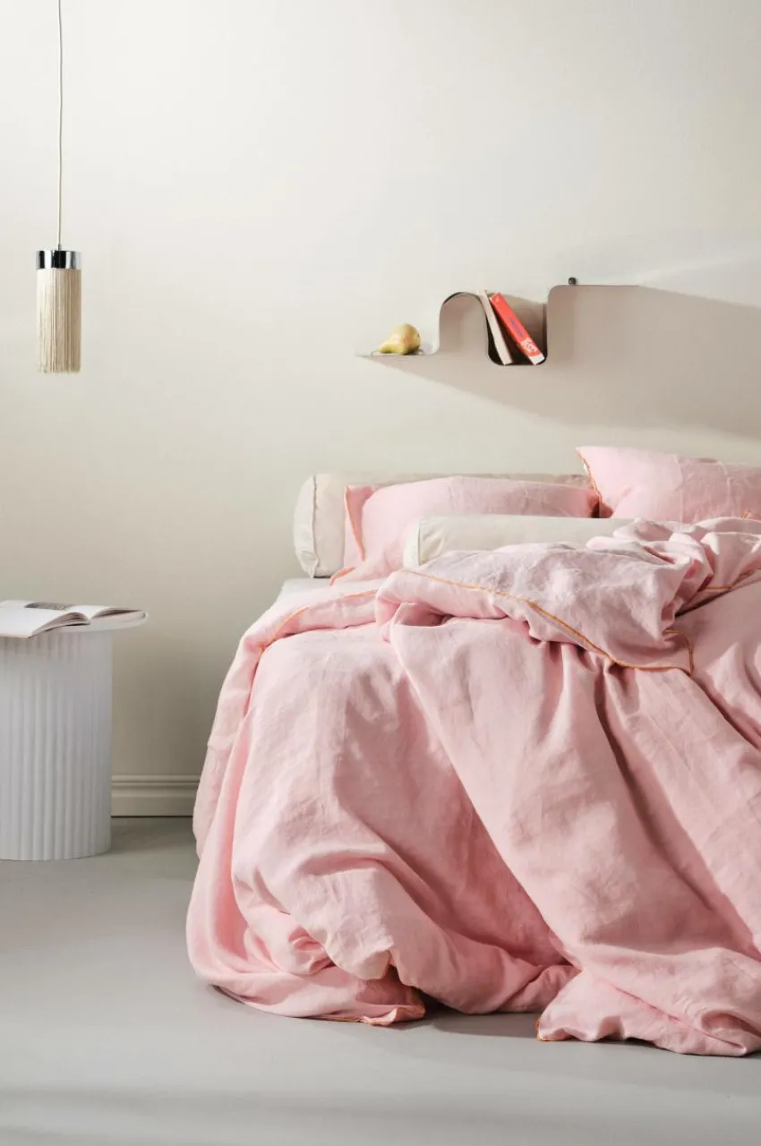Barnsängkläder|Jotex STICH Påslakanset Enkelsäng Bubbelgumsrosa