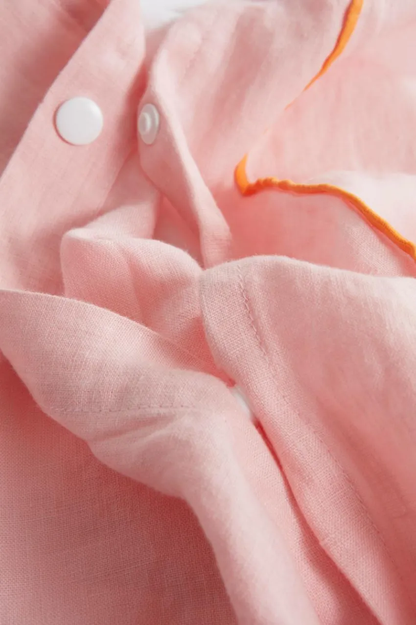 Barnsängkläder|Jotex STICH Påslakanset Enkelsäng Bubbelgumsrosa