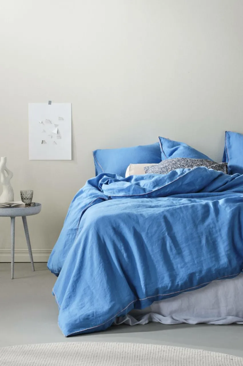 Barnsängkläder|Jotex STICH Påslakanset Enkelsäng Azurblå