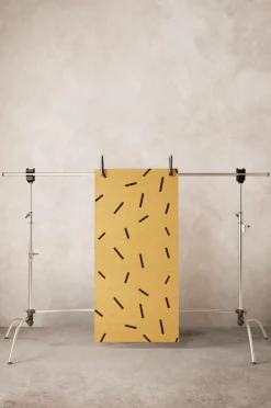 Barnmattor|Barnmattor|Jotex STICK Bomullsmatta 80x150 Cm Gul/svart