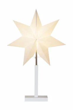 Julbelysning|Jotex Stjärna På Fot Karo 55 Cm Vit