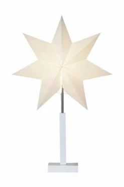 Julbelysning|Jotex Stjärna På Fot Karo 70 Cm Vit