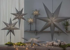 Julbelysning|Jotex Stjärna På Fot Ozen Grå