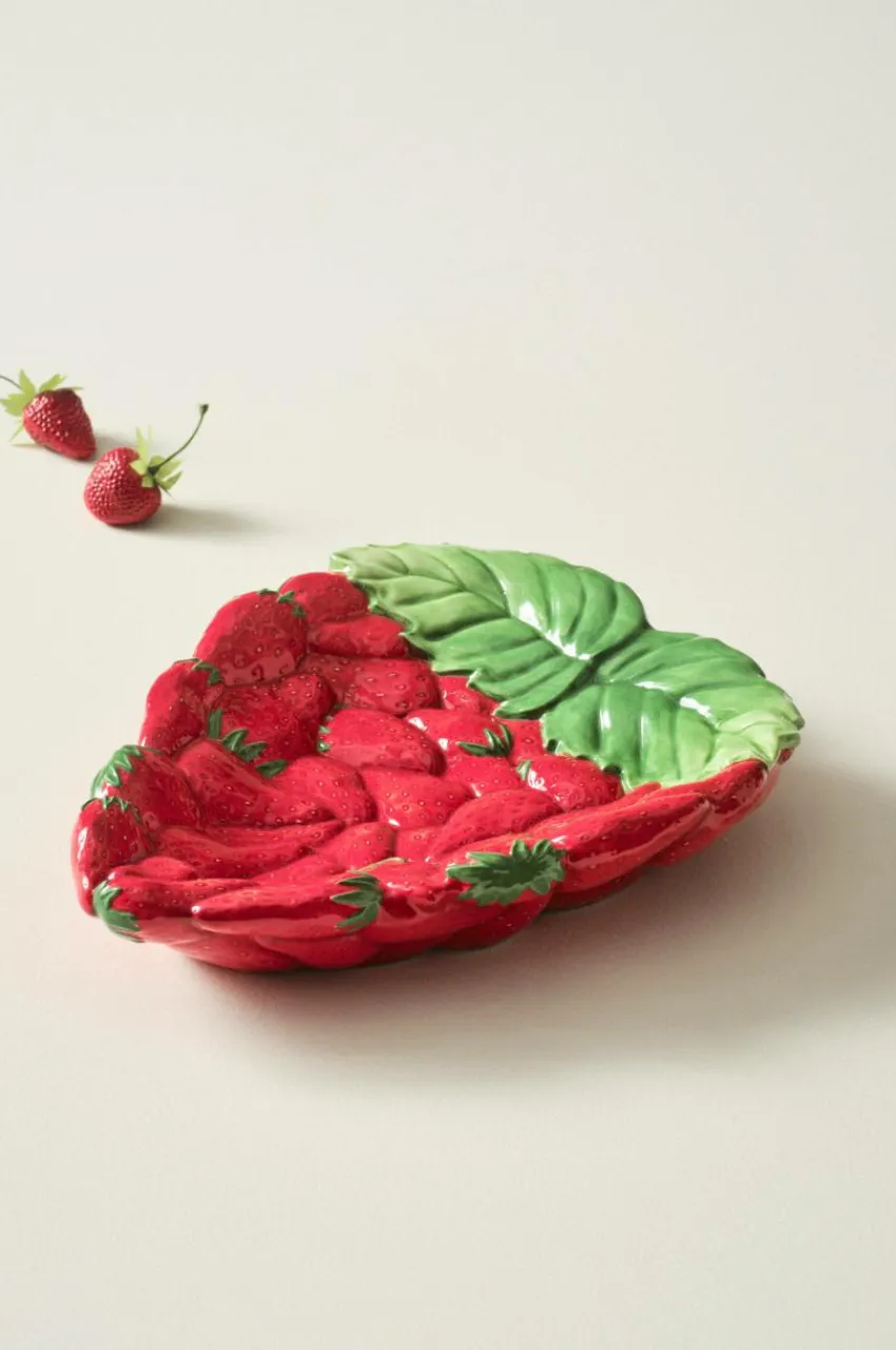 Brickor & Serveringsfat|Jotex STRAWBERRY Serveringsfat ø 30 Cm