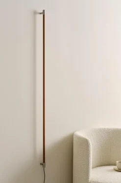 Vägglampor|Jotex STRIMMA LED Vägglampa Ljusbrun/nickelsatin